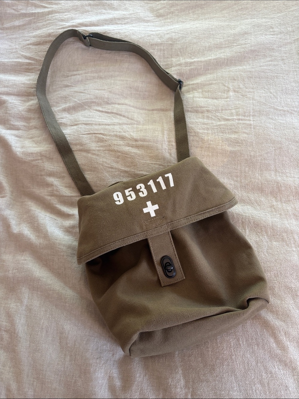 Military inspired crossbody bag